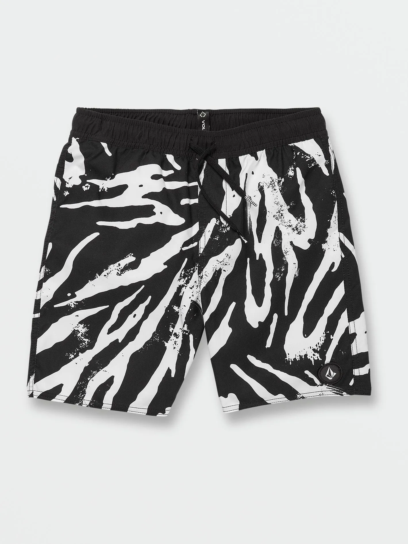 Big Boys Stone Party Animals Elastic Waist Trunks - Black