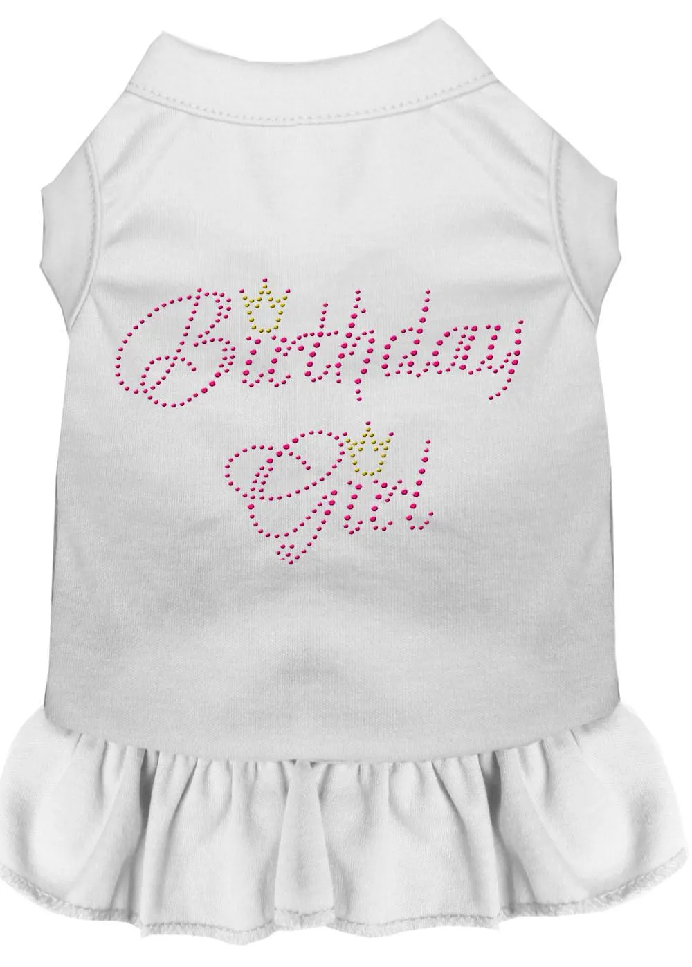 Birthday Girl Rhinestone Dress White 4x (22)