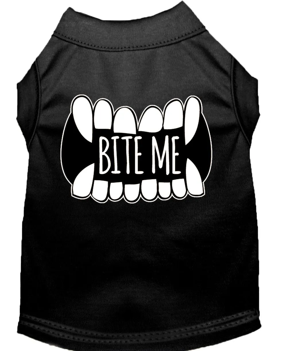 Bite Me Screen Print Dog Shirt Black Xxxl (20)