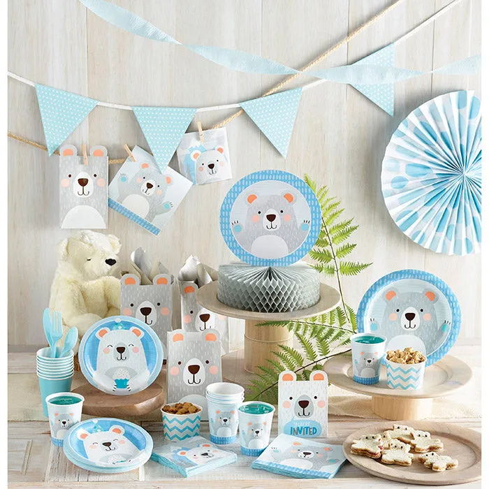 Bulk Bear Party Paper Dinner Plates (96 per Case)