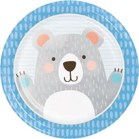 Bulk Bear Party Paper Dinner Plates (96 per Case)