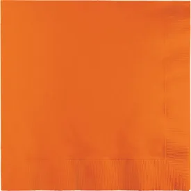 Bulk Pack of 100 Sunkissed Orange Luncheon Napkins 3Ply