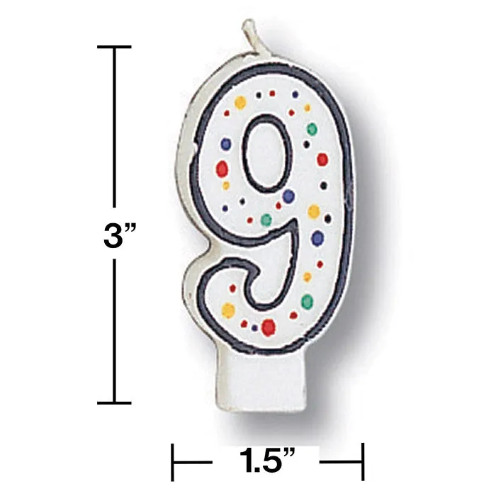 Bulk Polka Dot #9 Candles (6 per Case)