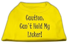 Can't Hold My Licker Screen Print Shirts Yellow Sm (10)
