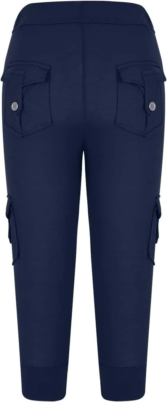 Capri Pants for Women 2024 Capri Leggings Lightweight Summer Casual High Wasit Stretch Pants Cropped Trousers