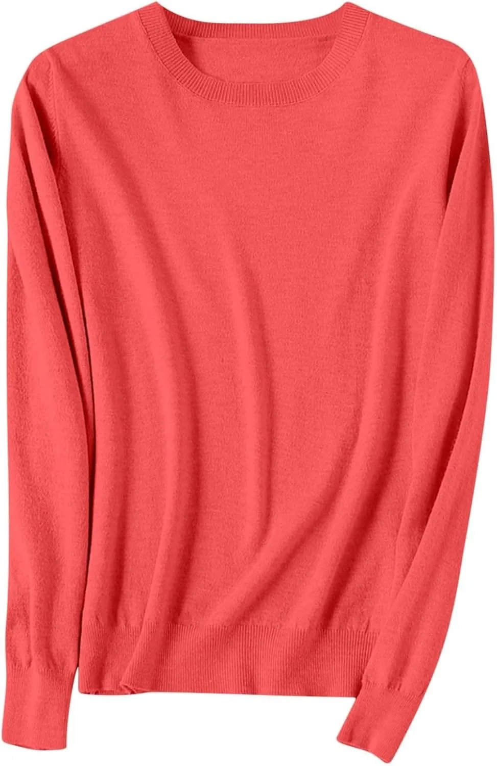Cashmere Sweaters for Women Long Sleeve Tops Crew Neck Knit Sweater Ladies Warm Soft Lightweight Pullover