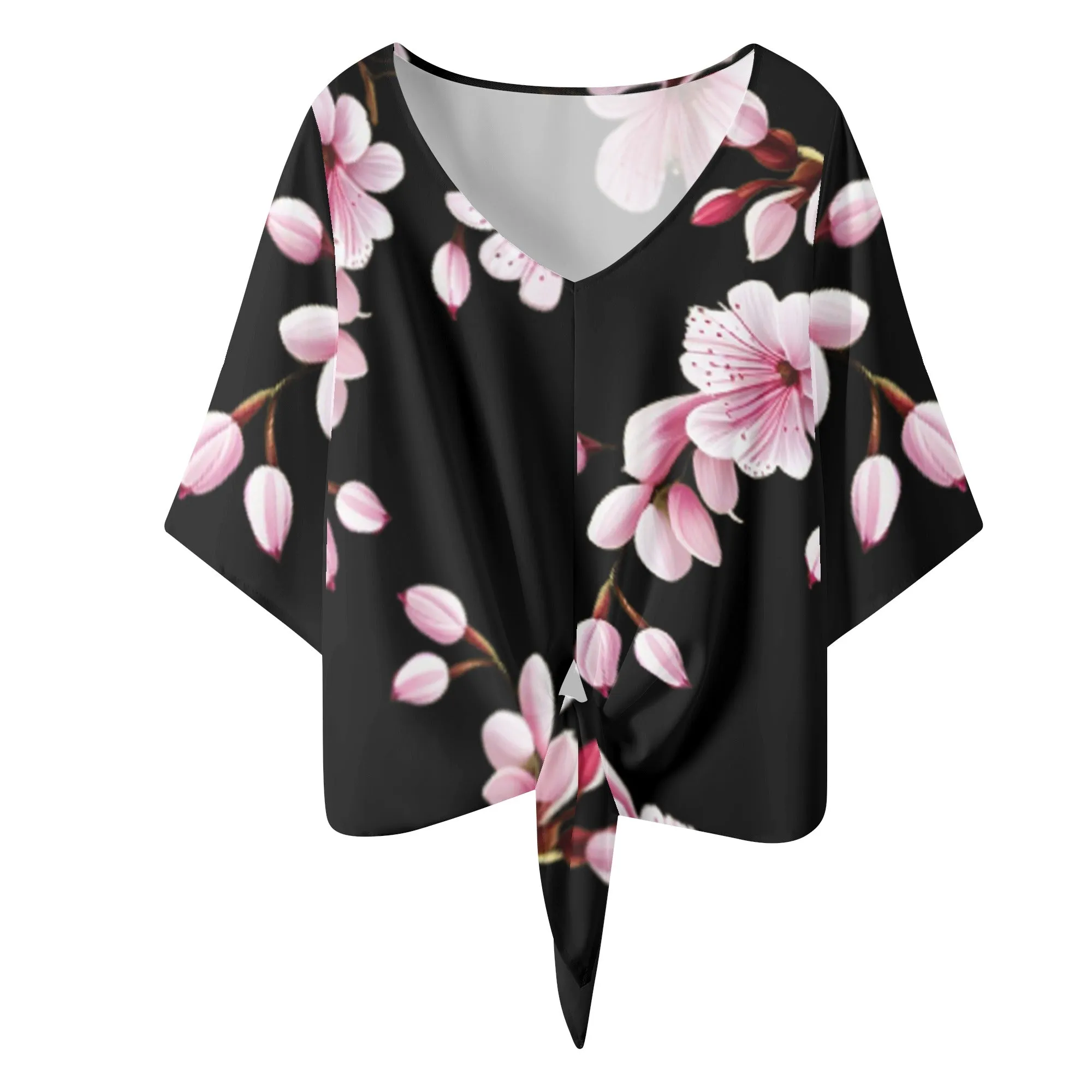 Cherry Blossom Women‘s’ V-neck Streamers Blouse - 4 colors