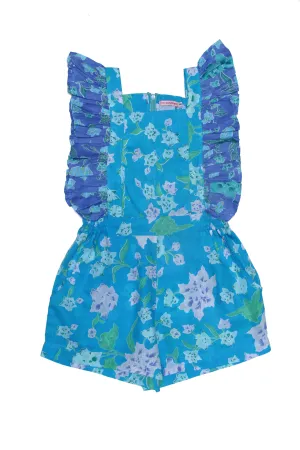 Coco & Ginger Tulip Playsuit Blue Patchwork Batik