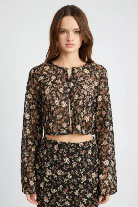 Emory Park BELL SLEEVE CROPPED TOP
