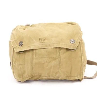 Finnish Cotton-Canvas Respirator Haversack. Used/Graded. Browns / Khakis / Olives.