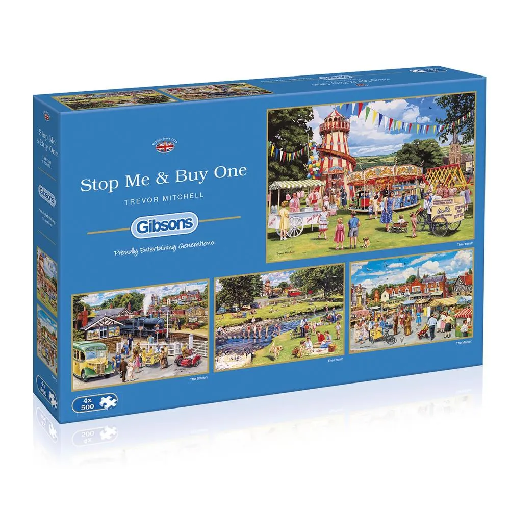 Gibsons 4x500 Piece Jigsaw Puzzle - Stop Me and Buy One