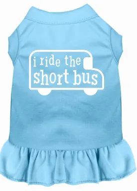 I Ride The Short Bus Screen Print Dress Baby Blue Xs (8)