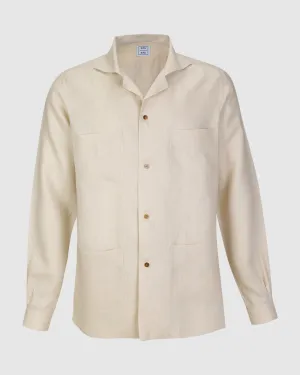 ISCHIA LINEN SHIRT IN SAND
