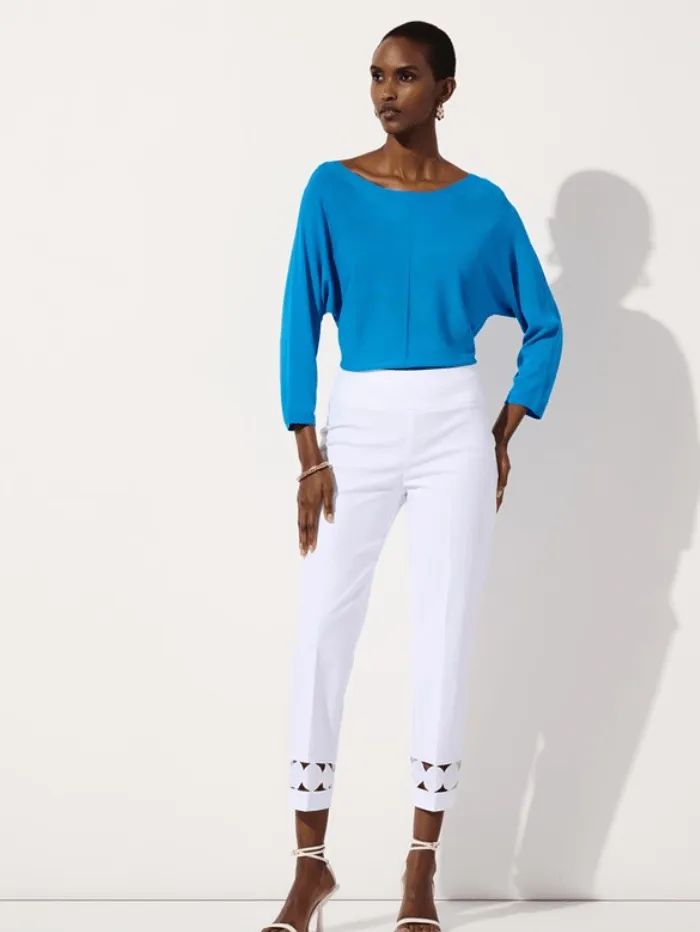 Joseph Ribkoff Millennium Cropped Pull-On Trousers In White 242131 Col 12