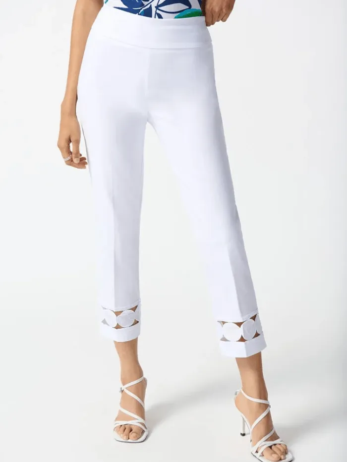 Joseph Ribkoff Millennium Cropped Pull-On Trousers In White 242131 Col 12