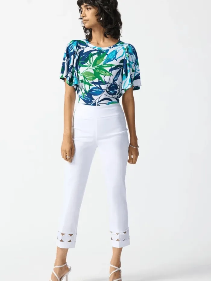 Joseph Ribkoff Millennium Cropped Pull-On Trousers In White 242131 Col 12