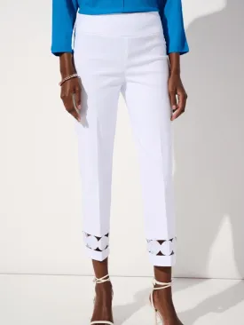 Joseph Ribkoff Millennium Cropped Pull-On Trousers In White 242131 Col 12