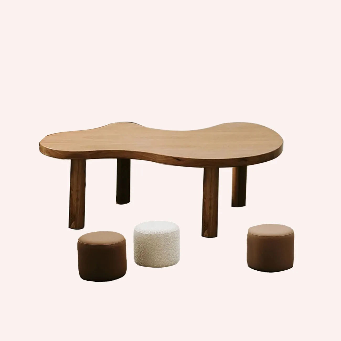 Leon Activity Table & Remi Stool Package - Ivory, Latte, Mocha