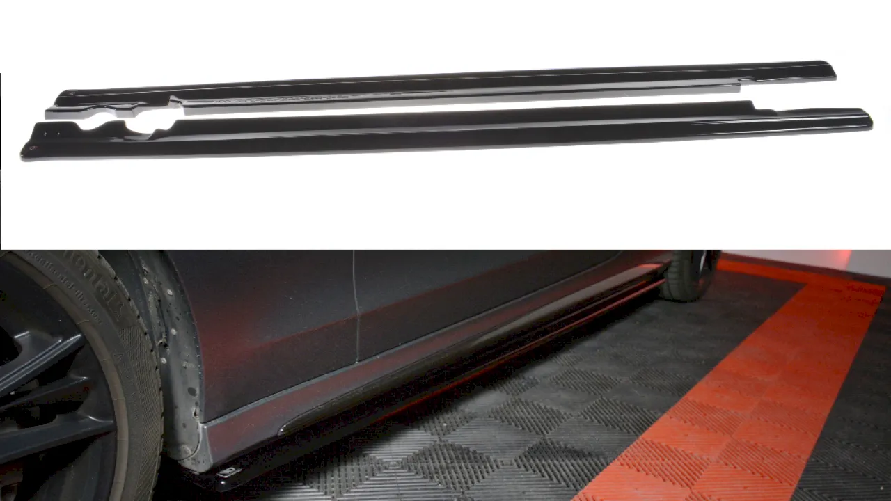 Maxton Design - SIDE SKIRTS SPLITTERS MERCEDES C-CLASS W205 COUPE AMG-LINE (2015-2018)