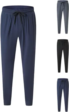 Men Quick Dry Sweatpants Casual Drawstring Elastic Waist Jogger Pants Tapered Athletic Hiking Trouser Tracksuit Bottoms