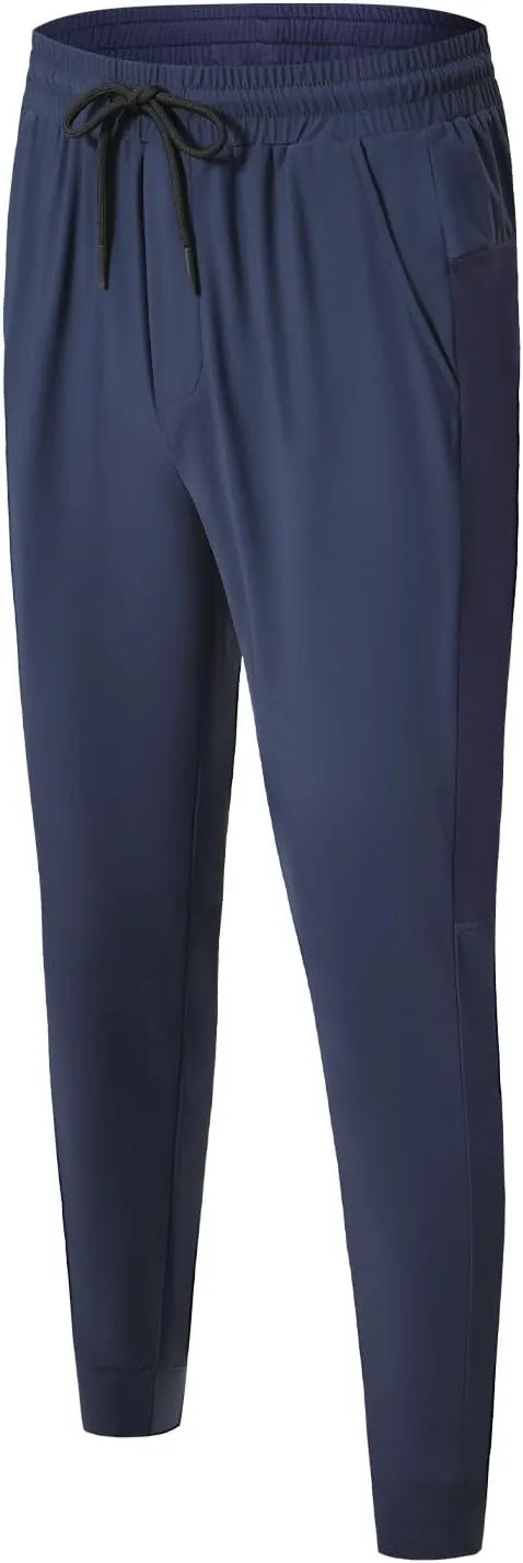 Men Quick Dry Sweatpants Casual Drawstring Elastic Waist Jogger Pants Tapered Athletic Hiking Trouser Tracksuit Bottoms
