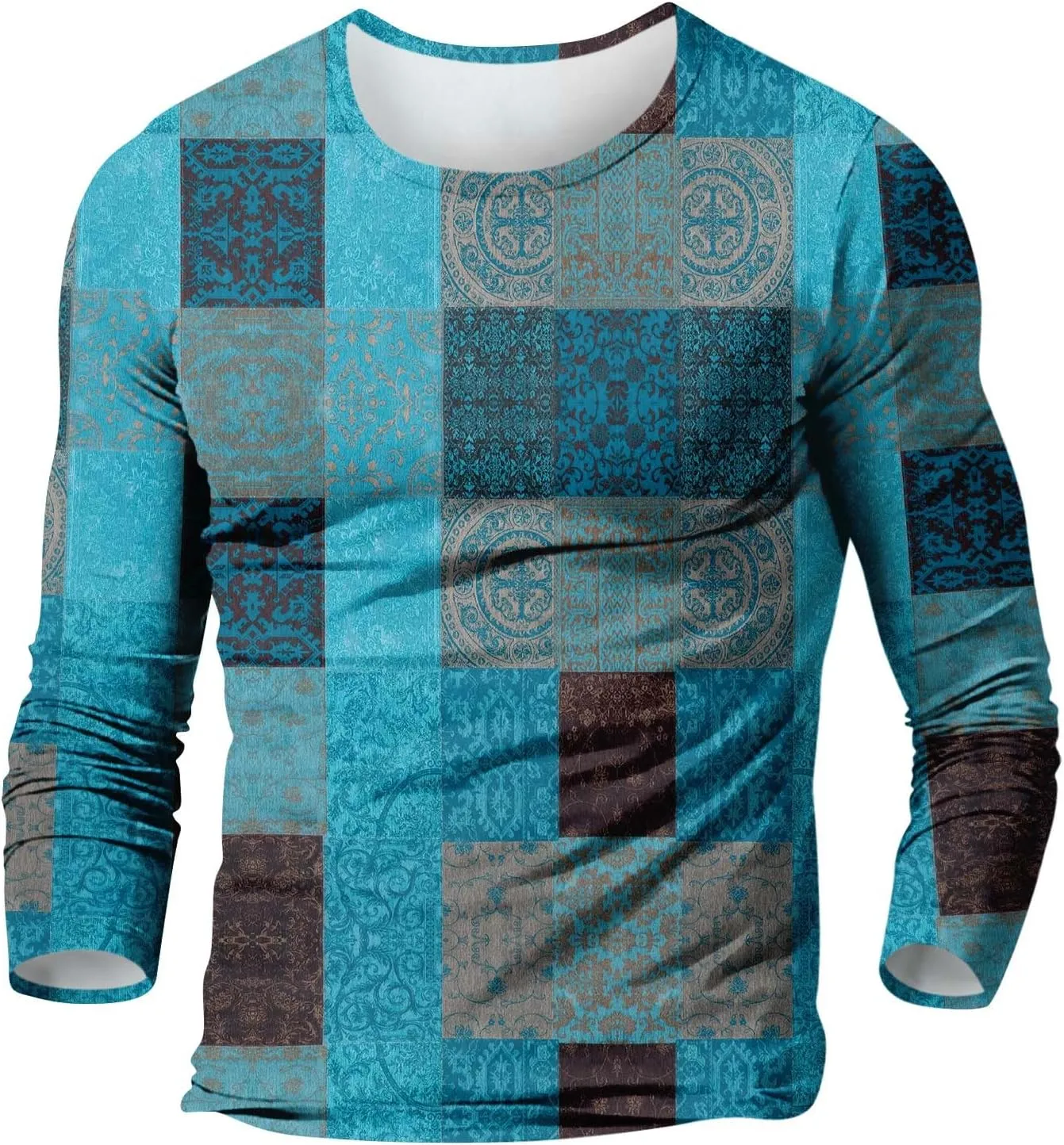 Men's 2023 Autumn Designer Vintage Blouse Tops Casual T Shirt Graphic Abstract Long Sleeve Print Fashion Shirts