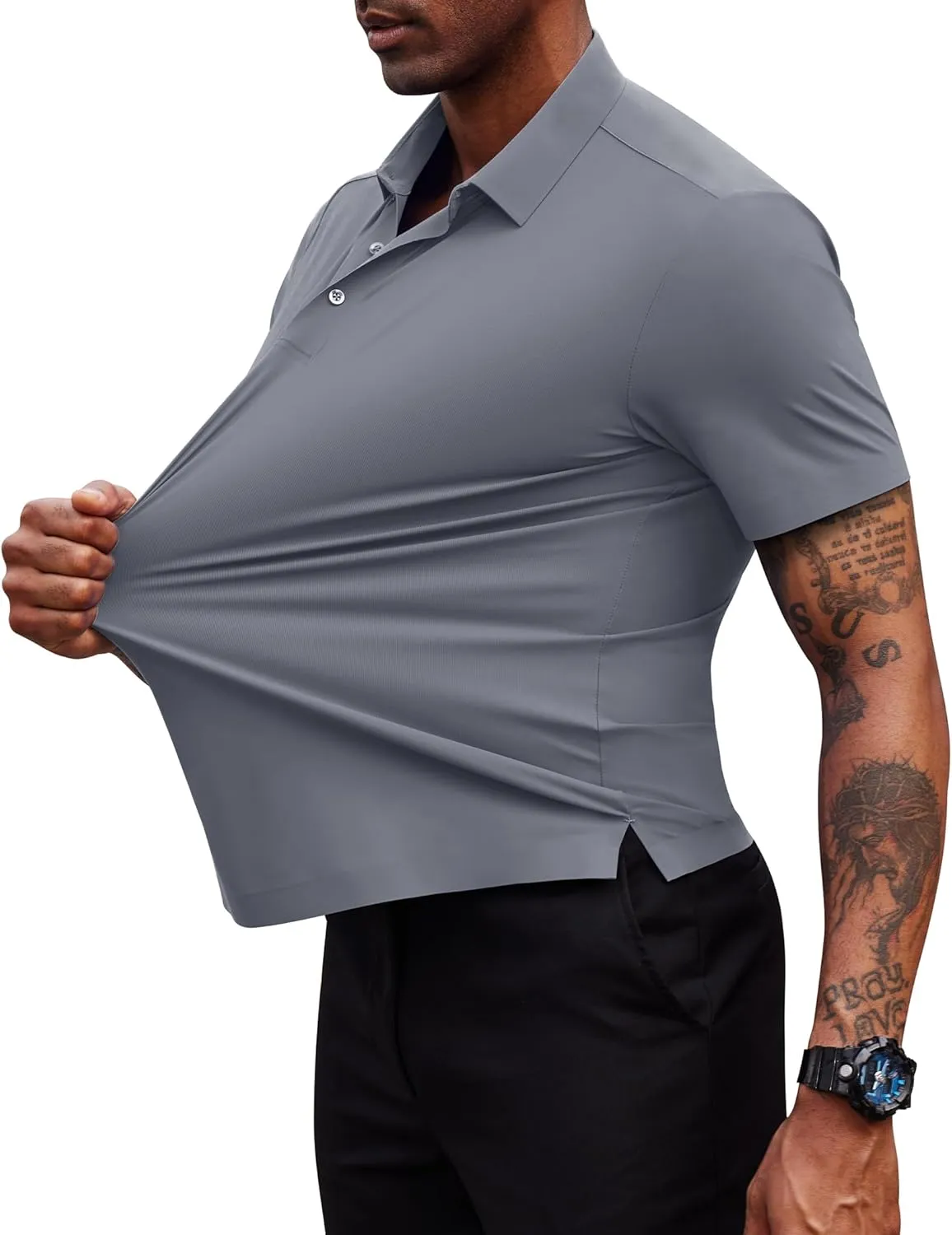 Mens Polo Shirts Short Sleeve Stretch Golf Polo Shirts Dry Fit Polo T Shirts for Men Golf Shirts Tennis Polo