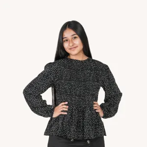 Micro Polka Dot Blouse