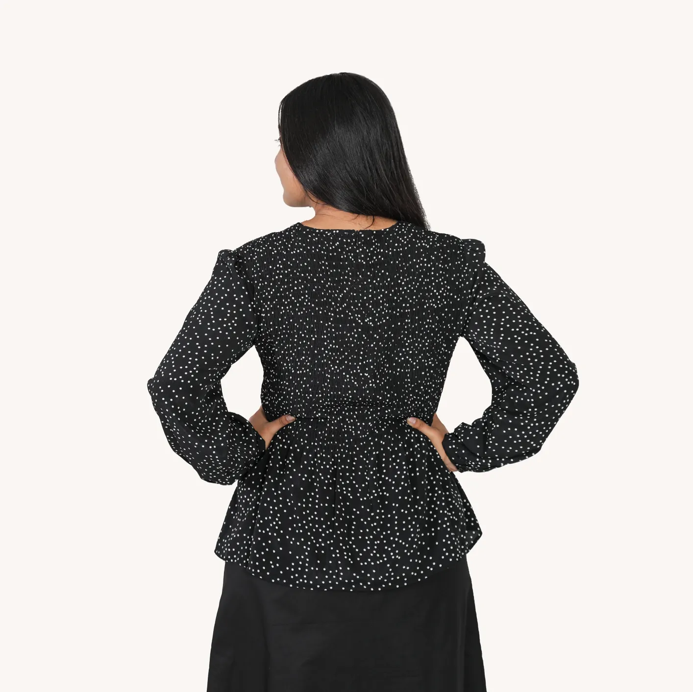 Micro Polka Dot Blouse