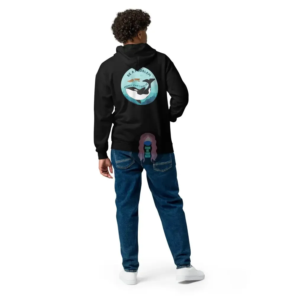 Orca "Be a Problem Money Can't Solve" Unisex heavy blend zip hoodie