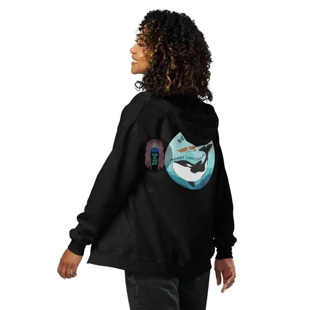 Orca "Be a Problem Money Can't Solve" Unisex heavy blend zip hoodie