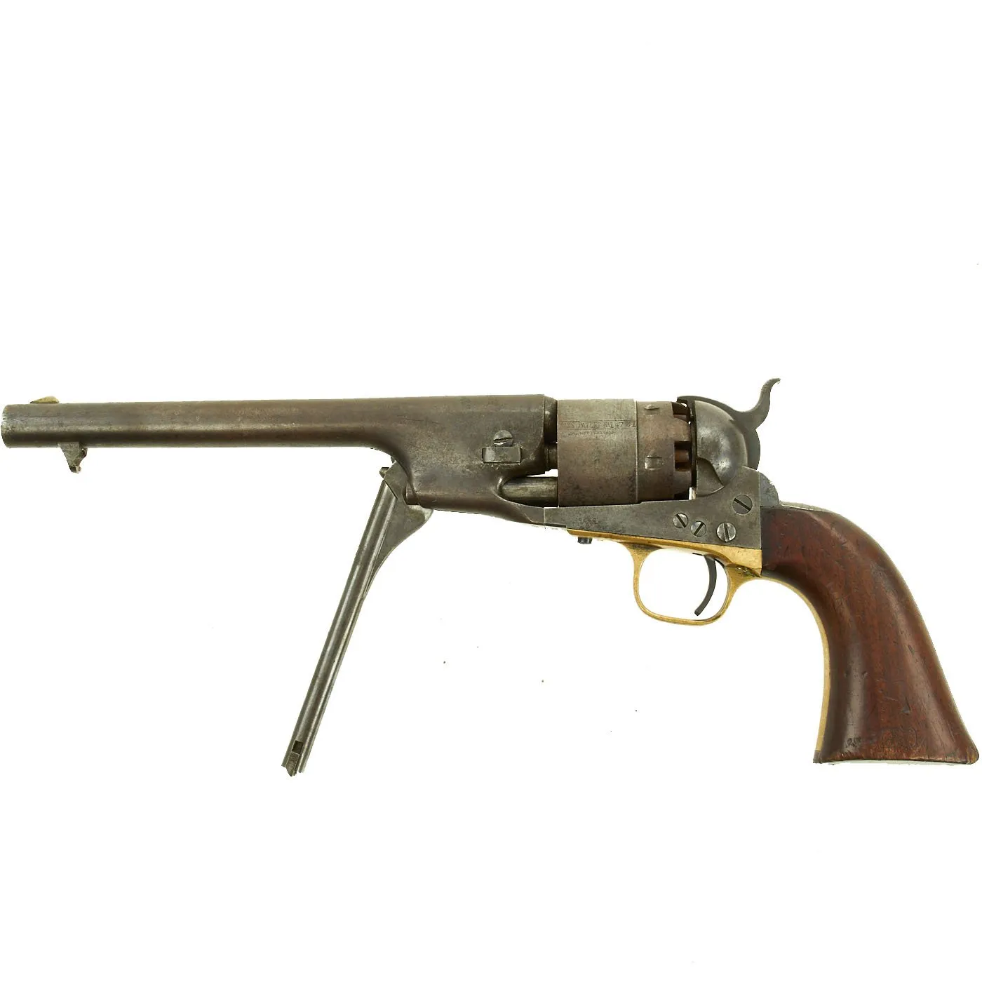 Original U.S. Civil War Colt Model 1860 Army Four Screw Revolver Manufactured in 1861 - Serial No 14721