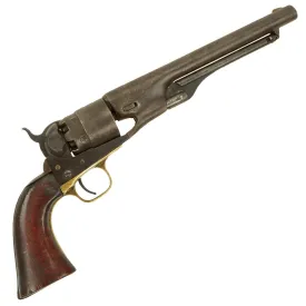 Original U.S. Civil War Colt Model 1860 Army Four Screw Revolver Manufactured in 1861 - Serial No 17998