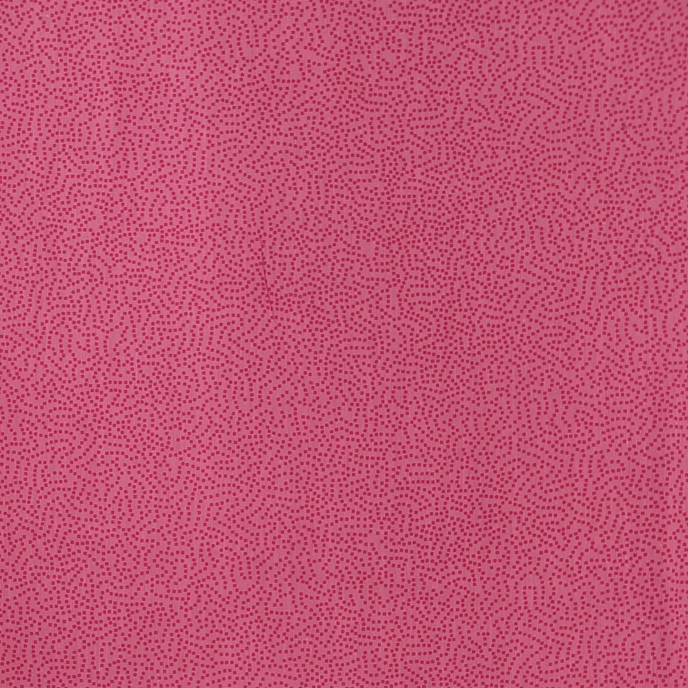 Pink Polka Print Rayon Fabric