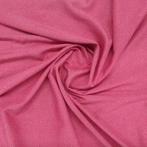 Pink Polka Print Rayon Fabric