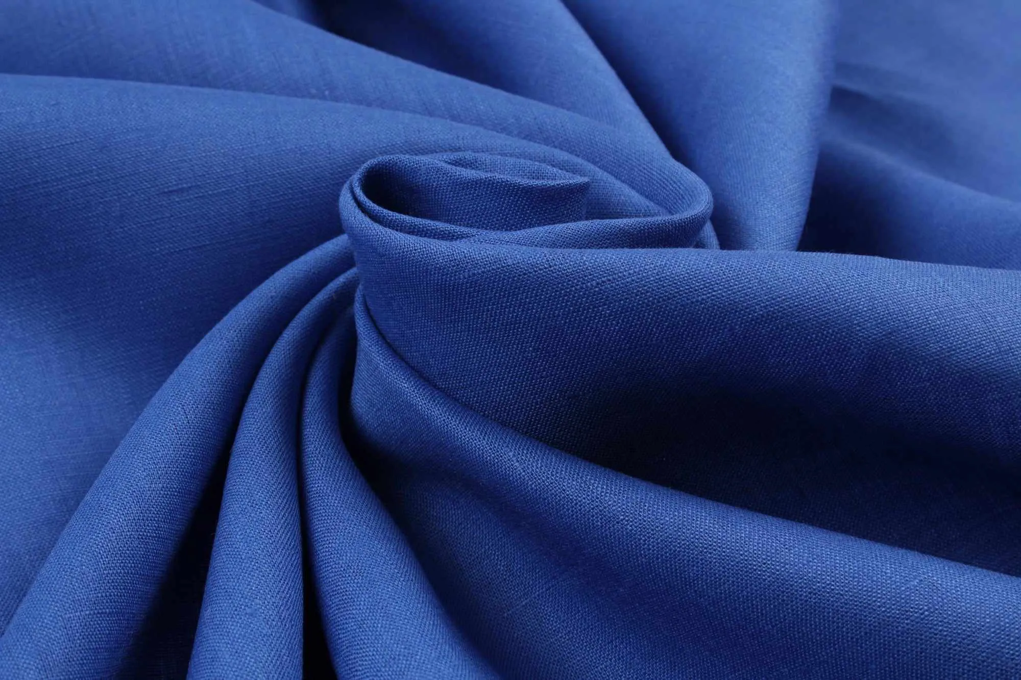 Premium Light-Weight Linen - Piece Dyed - Sax Blue (1mt Remnant)