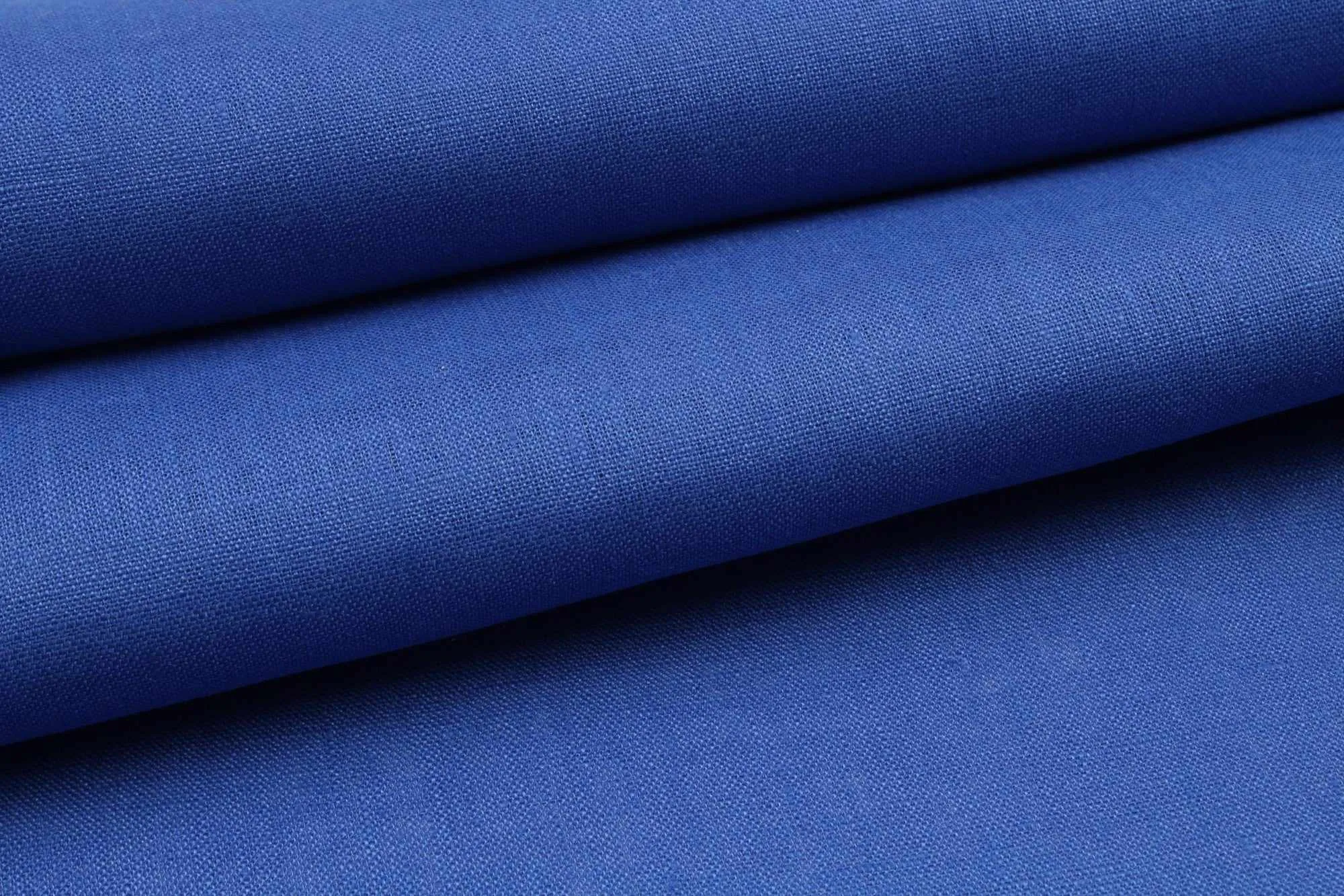 Premium Light-Weight Linen - Piece Dyed - Sax Blue (1mt Remnant)