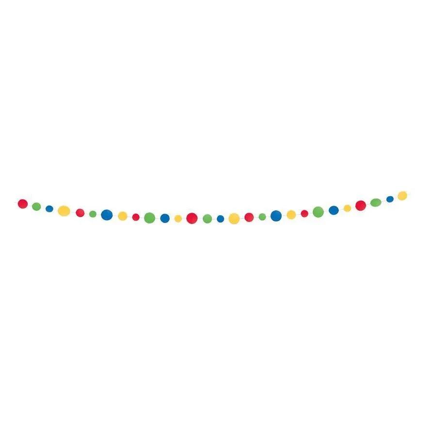 Primary Colour Dots Garland