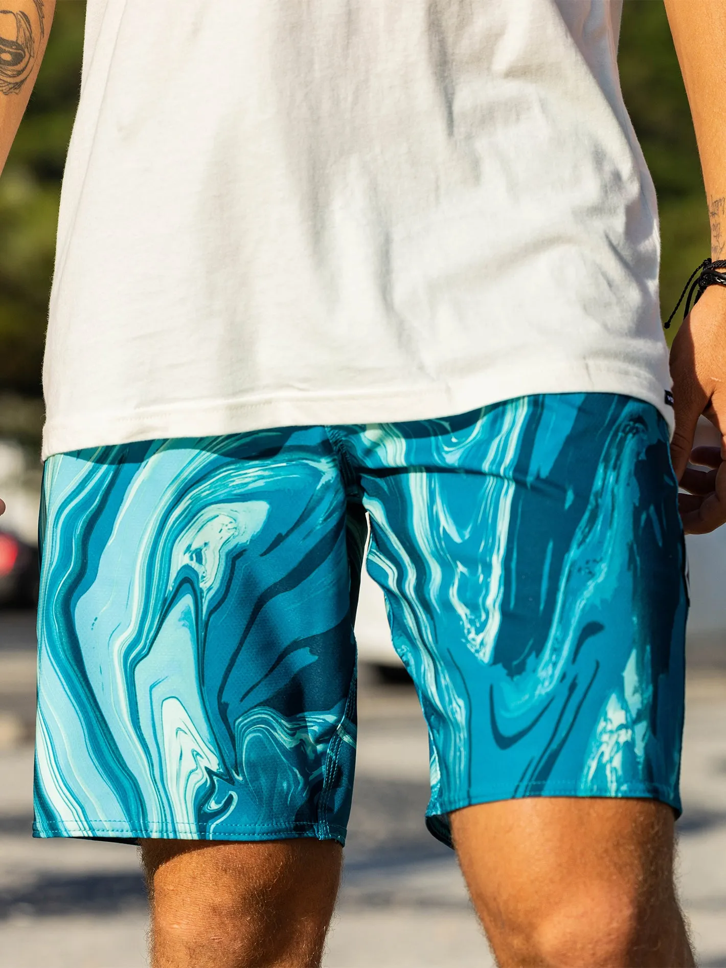 Psyche Marble Mod-Tech Trunks - Coastal Blue