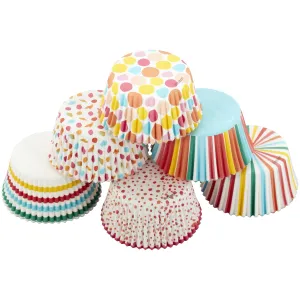 Rainbow Striped & Polka Dot Cups