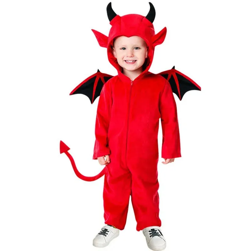 Red Vampire Kid Ghost Bat Party Devil Costumes