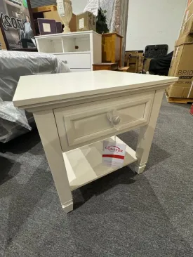 Square 1-Drawer End Table With Lower Shelf