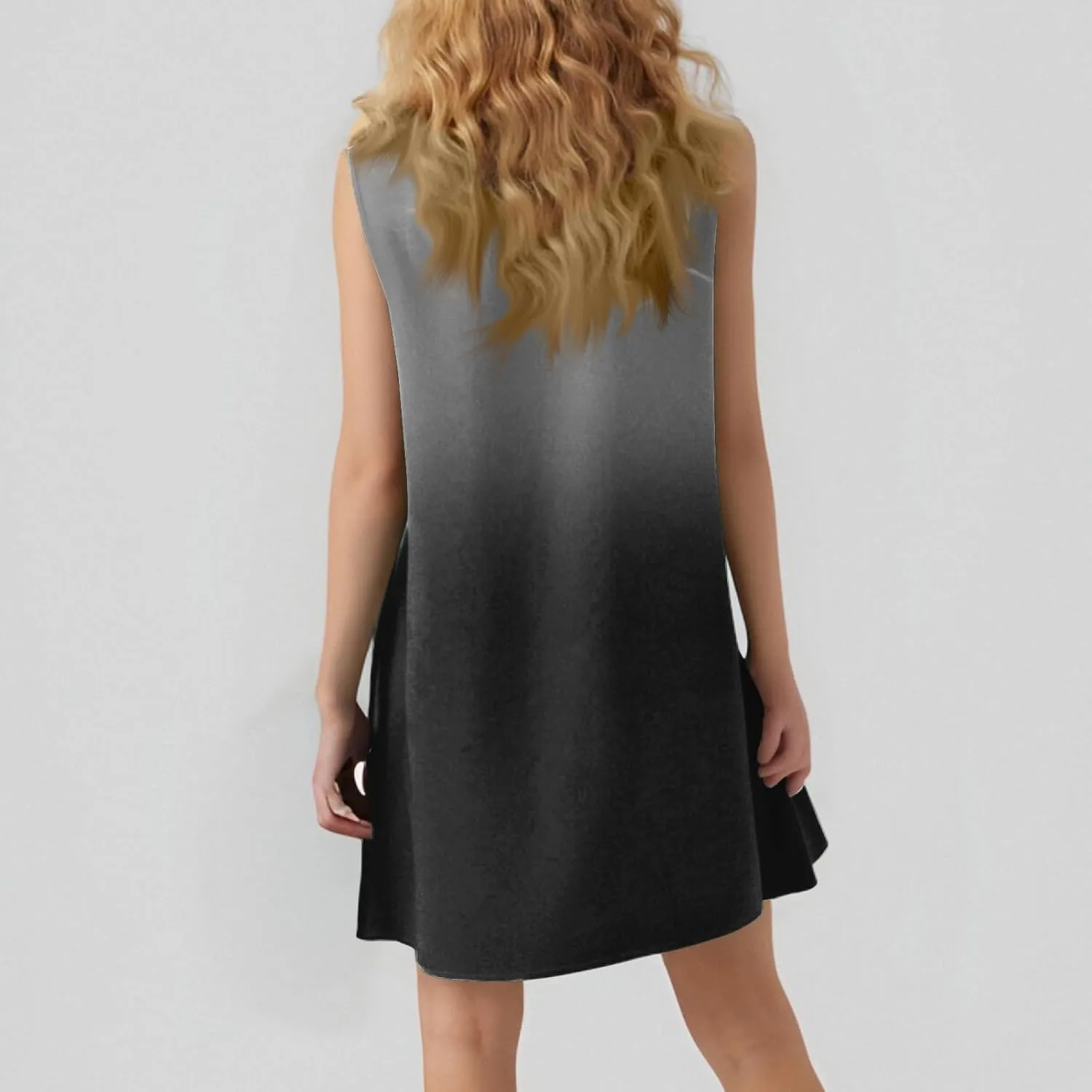 Summer Dresses for Women 2025 Beach Vacation Spring Clothes Sleeveless Round Neck Casual Sun Dress