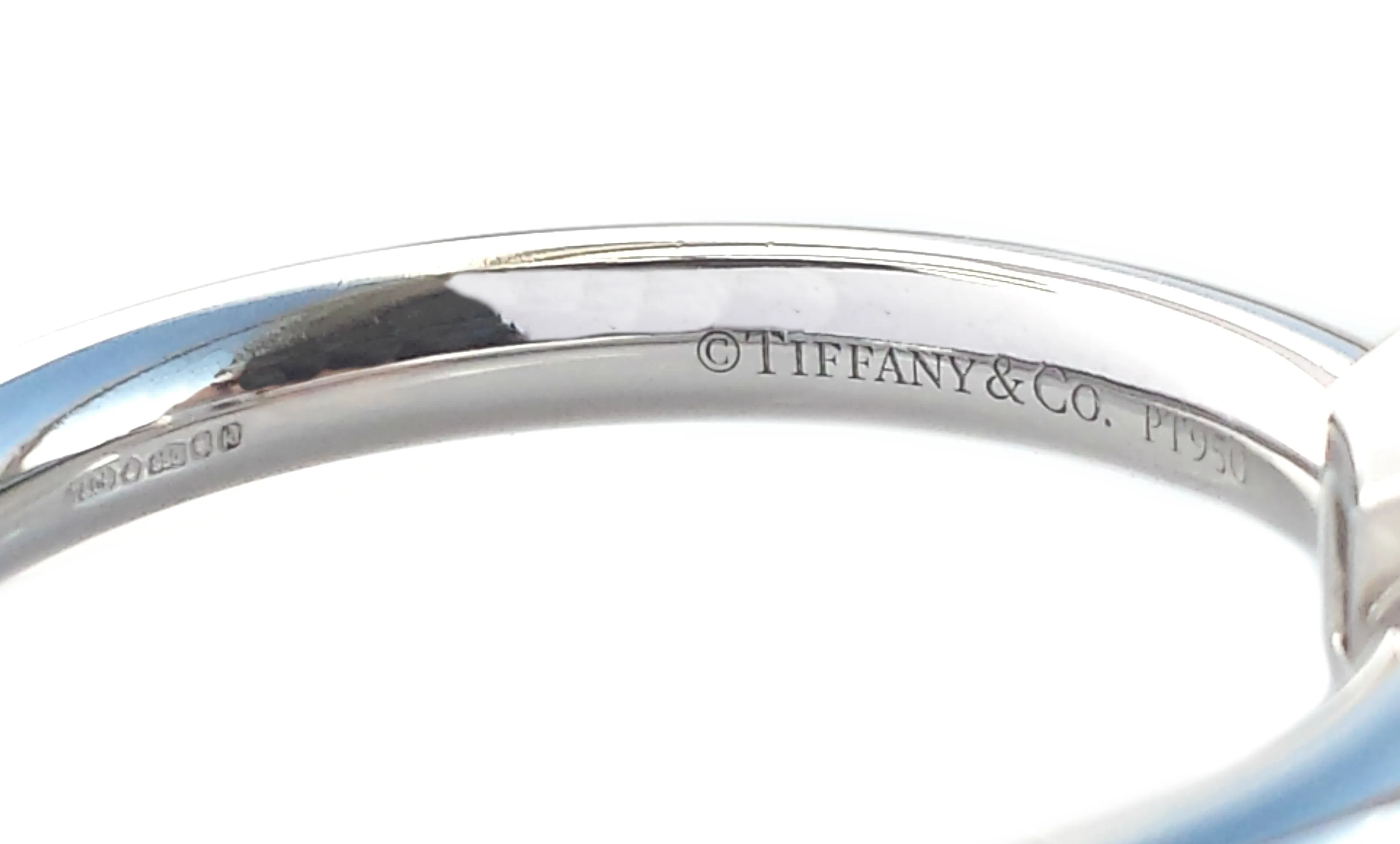 Tiffany & Co. 0.59ct E/VS1 Bezet Set Princess Cut Diamond Engagement Ring