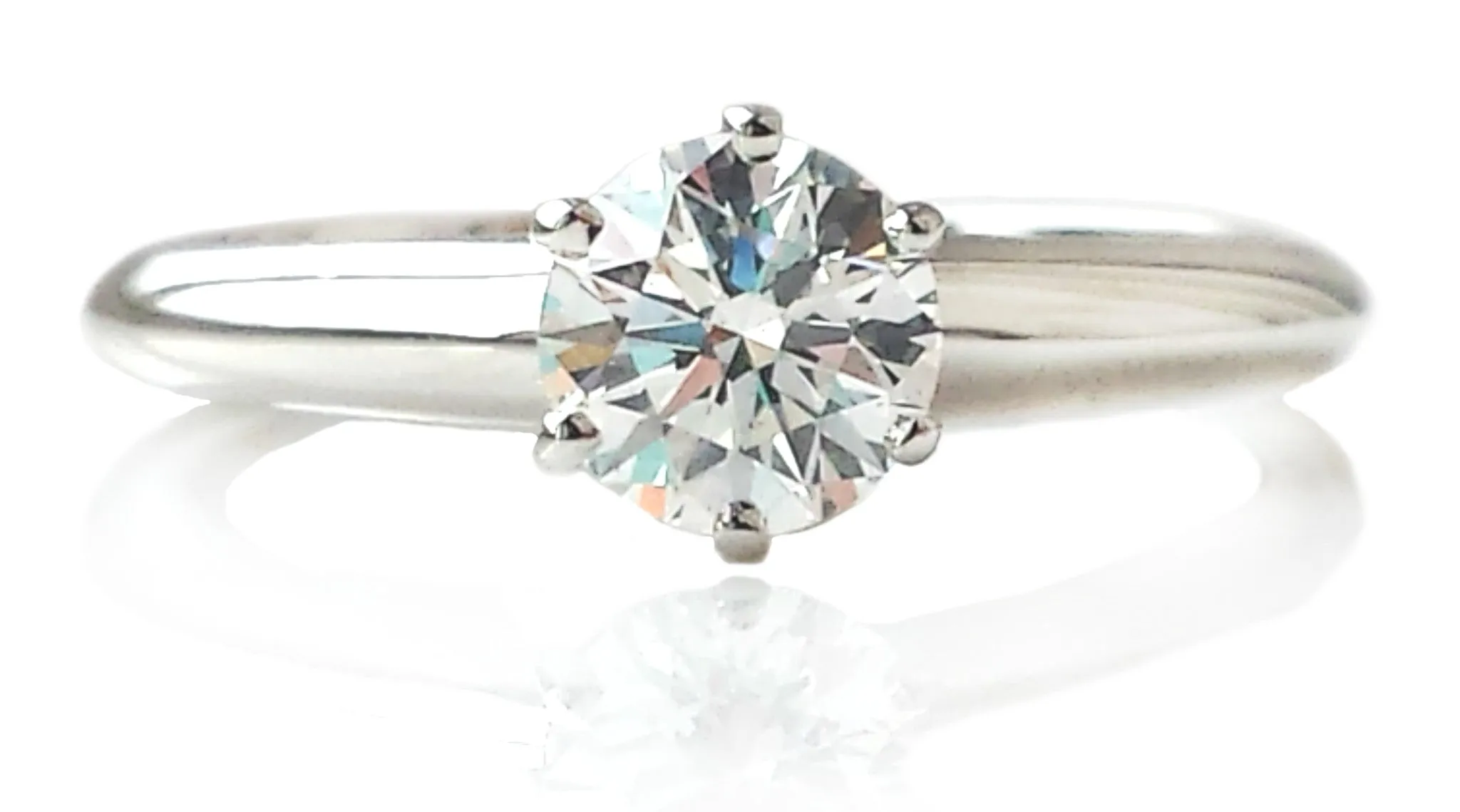 Tiffany & Co. 0.63ct H/VS2 Round Brilliant Cut Diamond Engagement Ring