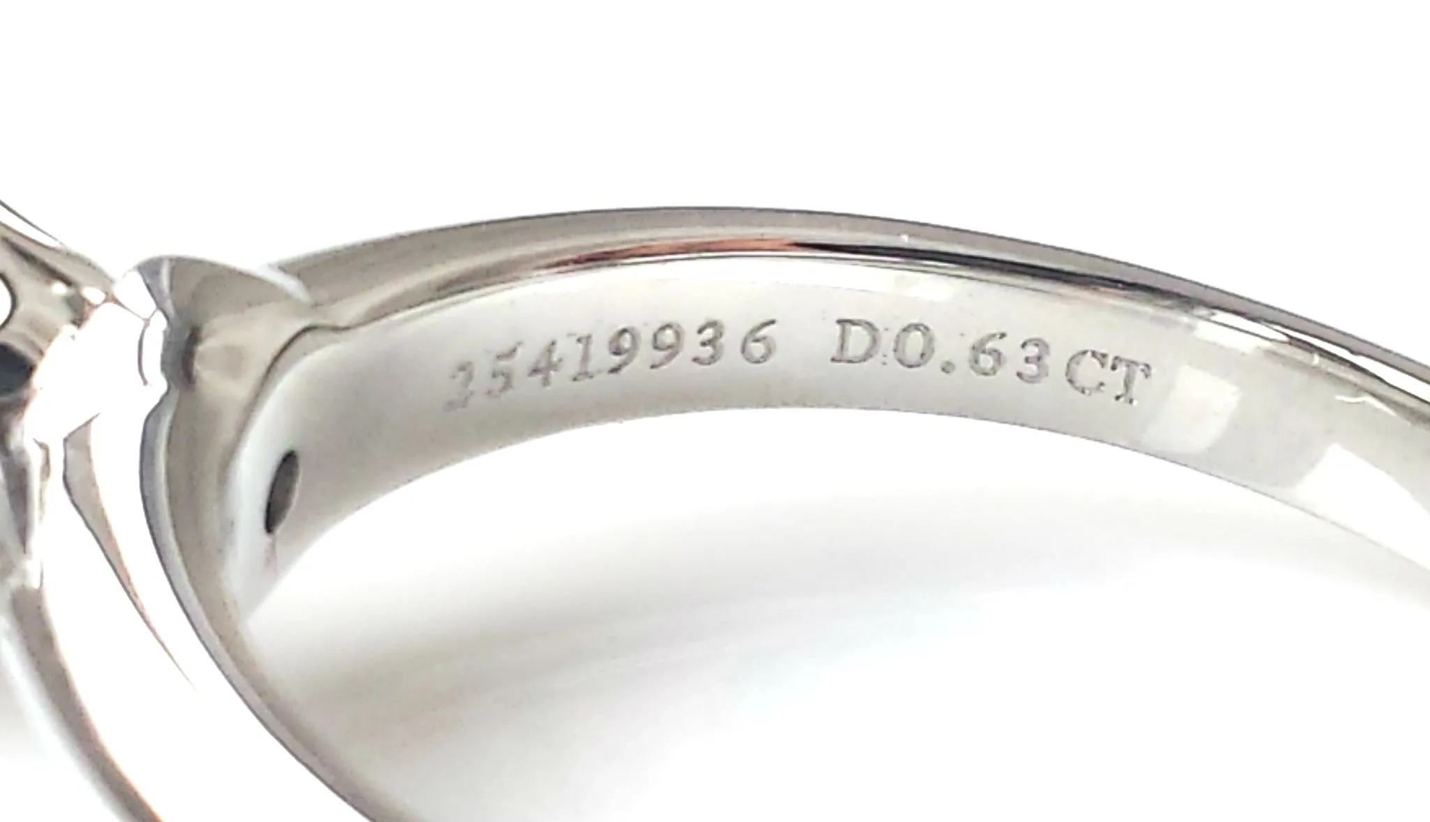 Tiffany & Co. 0.63ct H/VS2 Round Brilliant Cut Diamond Engagement Ring