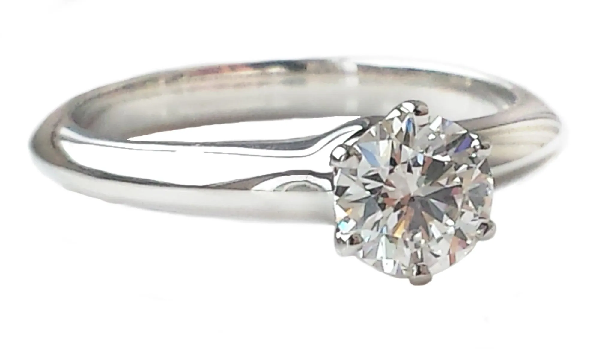 Tiffany & Co. 0.63ct H/VS2 Round Brilliant Cut Diamond Engagement Ring