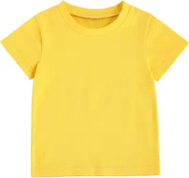 Toddler Baby Girls Boys Cotton Basic Layering T Shirts Tops Shorts Sleeve Tee Shirt Baby Summer Clothes