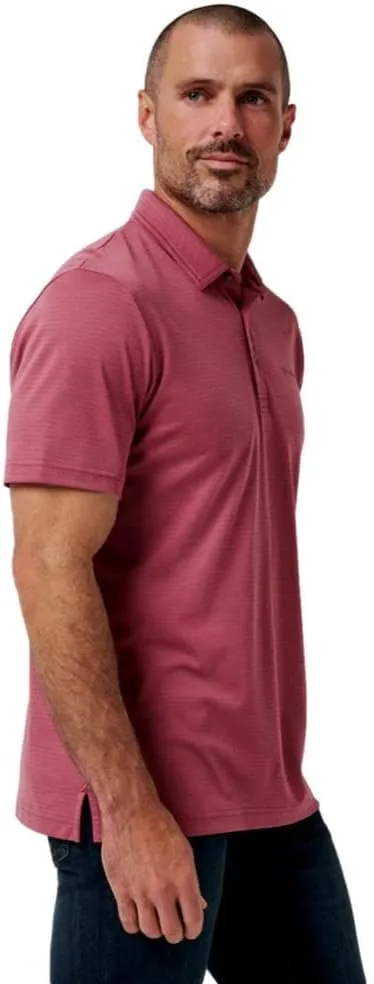 TravisMathew Men's The Zinna 2.0 Polo, Roan Rouge