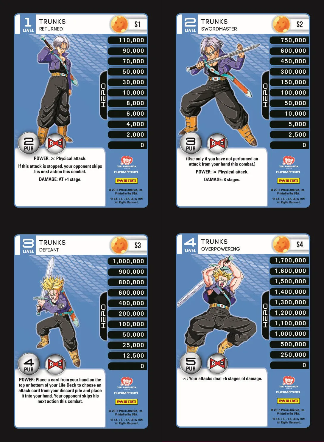 Trunks Lv1-4 Base Prizm - Evolution MP Set